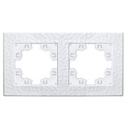 Рамка 2-м Афина фактурная универс. бел.Universal A10044