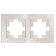 Рамка 2-м Афина фактурная универс. жемчуж. Universal A10044-Obr
