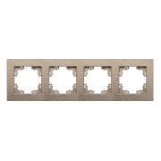 Рамка 4-м Афина фактурная универс. шампань Universal A10046-Br