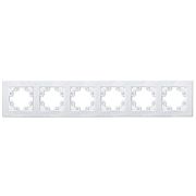 Рамка 6-м Афина фактурная универс. бел.Universal A11043