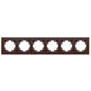 Рамка 6-м Афина фактурная универс. венге Universal A11043-V