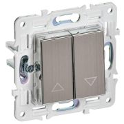 Выключатель жалюзи SKANDY 10А SK-V12N никель IEK SK-V15-0-10-K50