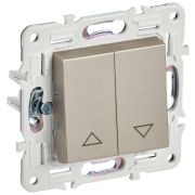Выключатель жалюзи SKANDY 10А SK-V12Sh шампань IEK SK-V15-0-10-K37