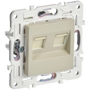 Розетка компьютерная двойн. RJ45 кат.5E SKANDY SK-K03B беж. IEK SK-K20-1-K10