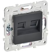 Розетка компьютерная двойн. RJ45 кат.5E SKANDY SK-K03T титан IEK SK-K20-1-K48