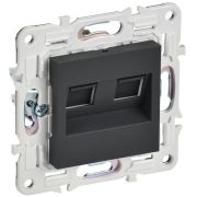 Розетка компьютерная двойн. RJ45 кат.6 SKANDY SK-K04G графит IEK SK-K20-2-K53