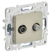 Розетка двойная TV+SAT SKANDY SK-A13B беж. IEK SK-AF20-O-K10