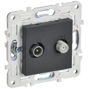 Розетка двойная TV+SAT SKANDY SK-A13T титан IEK SK-AF20-O-K48