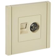 Розетка 2-м TV+RJ45 кат.5E FORTE&PIANO FP436 ваниль IEK FP-AK20-1-K10