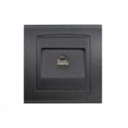 Розетка компьютерная 1-м СП Бриллиант в сборе графит Universal 7947601-Gr