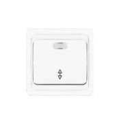 Переключатель проходной 1-кл. СП Валери 10А IP20 с подсветкой бел. UNIVersal В0125