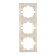 Рамка 3-м Mira вертикал. крем. LEZARD 701-0300-153