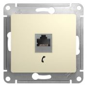Розетка телефонная 1-м СП Glossa RJ11 механизм беж. SE GSL000281T