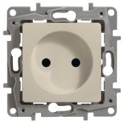 Розетка 1-м СП Etika 16А IP20 250В 2P без заземл. немецк. стандарт винтов. клеммы механизм сл. кость IEK 672320
