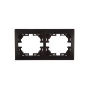 Рамка 2-м Mira горизонт. черн. бархат LEZARD 701-4200-147