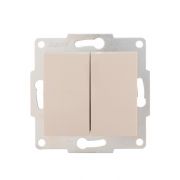 Выключатель 2-кл. 1п СП Karina 10А IP20 механизм крем. LEZARD 707-0388-101