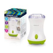 Кофемолка электрич. ELX-CG01-C34 130Вт 220-240В 85г бел./салат. Ergolux 13977