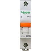 Выключатель автоматический модульный 1п C 16А 4.5кА ВА63 Домовой SchE 11203