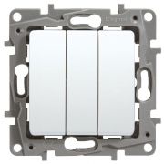 Выключатель 3-кл. СП Etika Plus 10А IP20 250В 10AX винт. зажимы механизм бел. Leg 672213