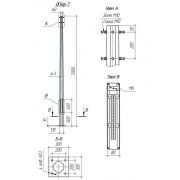 Опора ОГКф-7 (3мм 60/135 фл.300х10 мц. 200 отв. 23х4) гор. оцинк. UMECON МК 89835