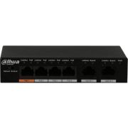 Коммутатор неуправляемый DH-PFS3006-4ET-60 4х100Мбит 4PoE Dahua 1084911