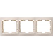 Рамка 3-м КВАРТА РГ-3-ККм горизонт. крем. GENERICA EMK30-K33-DM