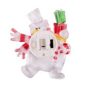 Фигура светодиодная «Снеговик с подарком» 75х90х10мм 1LED 6В IP20 RGB на присоске элементы питания 2хCR2032 (в компл.) Neon-Night 501-022