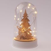 Светильник декоративный новогодний «Рождество» EGNDS-04 тепл. бел. 20 LED h=18см 3хАА IP20 Эра Б0051937