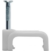 Скоба крепежная прямая с гвоздем d9мм NCS-09-50 пластик. (уп.50шт) Navigator 71084