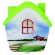 Светильник светодиодный NL-173 «Домик» 220В ночник с выкл. зел. Camelion 12529