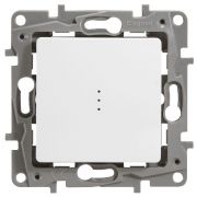 Переключатель 1-кл. СП Etika Plus 10А IP20 250В 10AX с подсветкой безвинтов. зажимы механизм бел. IEK 672215