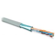 Кабель витая пара F/UTP кат.5E 4х2х0.51мм 24AWG solid PVC FUTP4-C5E-S24-IN-PVC-GY-305 сер. (м) Hyperline 42052