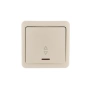 Переключатель проходной 1-кл. 1п ОП Viola 10А IP20 с подсветкой крем. LEZARD 751-0300-114