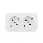 Розетка 2-м ОП Quteo 16А IP20 250В 2х2P+E с заземл. защ. шторки бел. IEK 782237