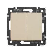 Переключатель проходной 2-кл. СП Valena 10А IP31 250В механизм сл. кость IEK 774308