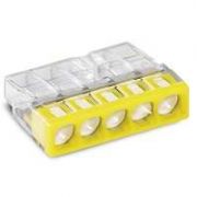 Клемма 5-и проводная 5х(0.5-2.5мм) для распред. коробки (с контактн. пастой «Alu-Plus») WAGO 2273-245