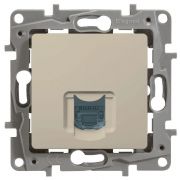 Розетка компьютерная 1-м СП Etika RJ45 кат.5E UTP механизм сл. кость IEK 672341