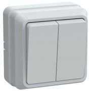 Выключатель 2-кл. ОП Октава 10А IP20 ВС20-2-0-ОБ 250В бел. GENERICA EVO20-K01-10-DC