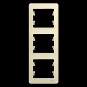 Рамка 3-м Glossa вертикал. беж. SE GSL000207