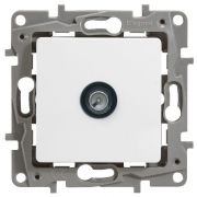 Розетка телевизионная TV СП Etika 2дБ 0-2400МГц с топологией «звезда» механизм бел. IEK 672251