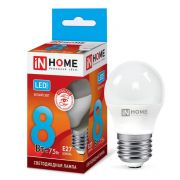 Лампа светодиодная LED-ШАР-VC 8Вт шар 4000К нейтр. бел. E27 760лм 230В IN HOME 4690612020570