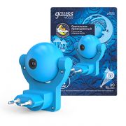 Светильник розеточный MOOD 0.5Вт с фиксированной проекцией датчик освещенности голуб. GAUSS DIY0033