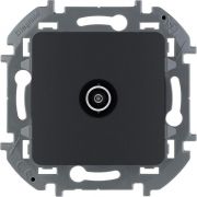 Розетка телевизионная TV Inspiria 2дБ 0-2400мГц с топологией «звезда» механизм антрацит IEK 673853