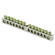 Шина PEN «ноль-земля» 6х9 14 отверст. цинк крепеж по центру PROxima EKF sn1-63-14