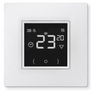 Терморегулятор программируемый EcoSmart 25 3.5кВт 16А сенсор. дисплей датчик пола/датчик воздуха в компл. переходник для рамок Unica/Valena/Basic 55 бел. Теплолюкс 100035924300