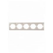 Рамка 5-м Mira горизонт. без вставки жемчуж./бел. перламутр. LEZARD 701-3000-150