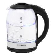 Чайник 1.8л. 1800Вт (стекло) черн./серебр. SKG2051 STARWIND 1507375