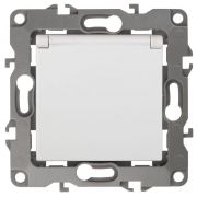 Розетка 1-м СП Эра12 12-2103-01 16А IP20 16AX 250В 2P+E Schuko защ. шторки с крышкой механизм бел. Эра Б0014693