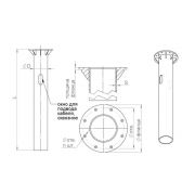 Деталь фундамента закладная ЗДФ-0.219-2.0(Д395-310-8х25)-01 (для ОСф/ОГСф-0.4) Пересвет В00000225