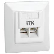 Розетка компьютерная 2-м СП RJ45 кат.6 UTP ITK CS2-1C06U-2-1